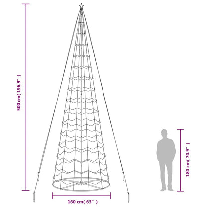 vidaXL LED Christmas Tree 1554 LEDs Warm White 500 cm
