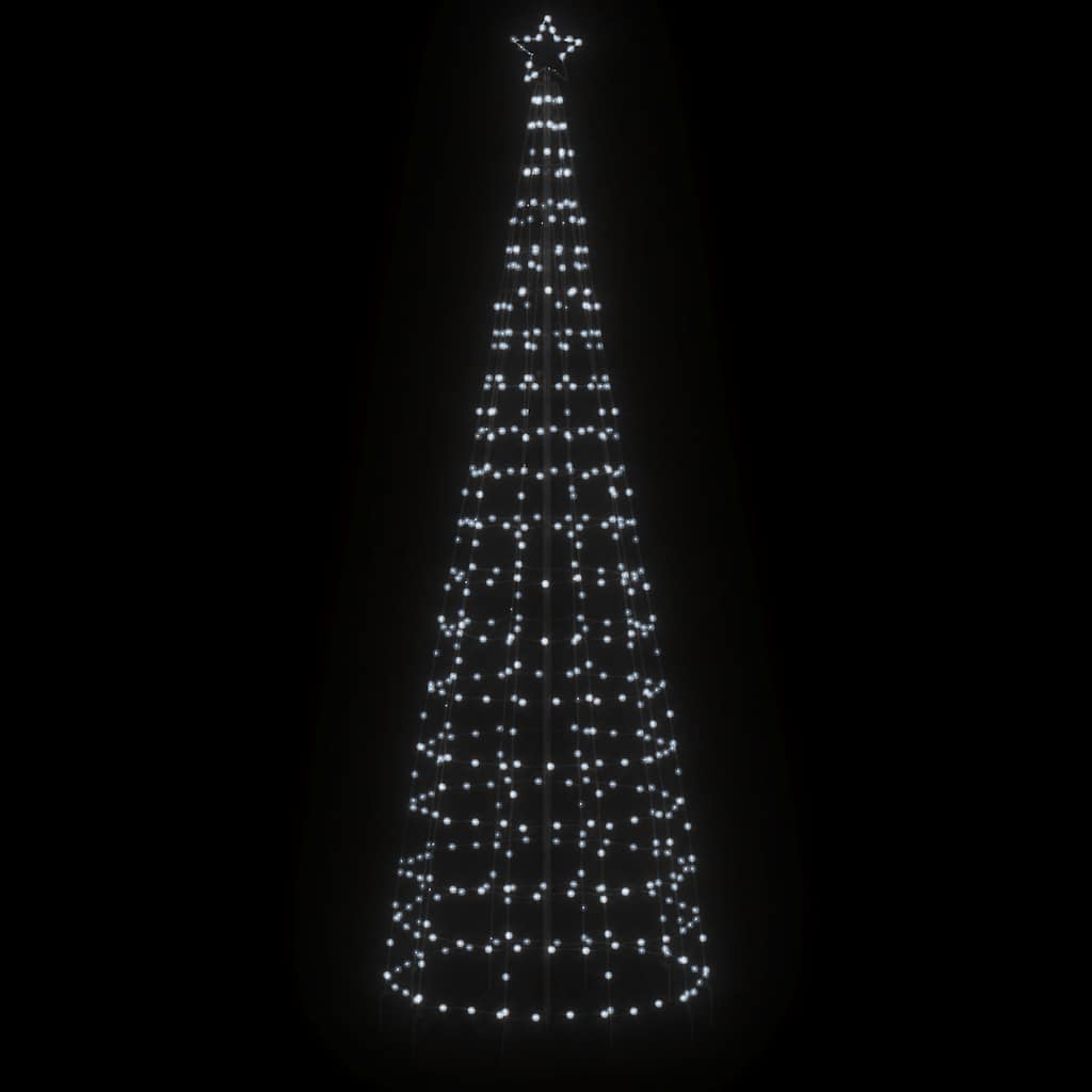 vidaXL LED Christmas Tree with Spikes 570 LEDs Cold White 300 cm