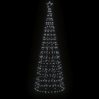 vidaXL LED Christmas Tree with Spikes 570 LEDs Cold White 300 cm