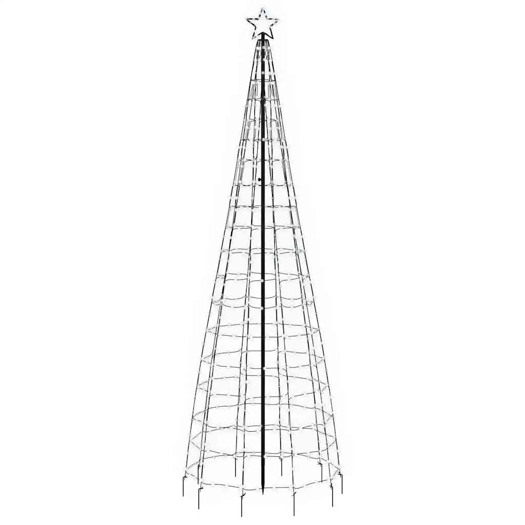 vidaXL LED Christmas Tree with Spikes 570 LEDs Cold White 300 cm