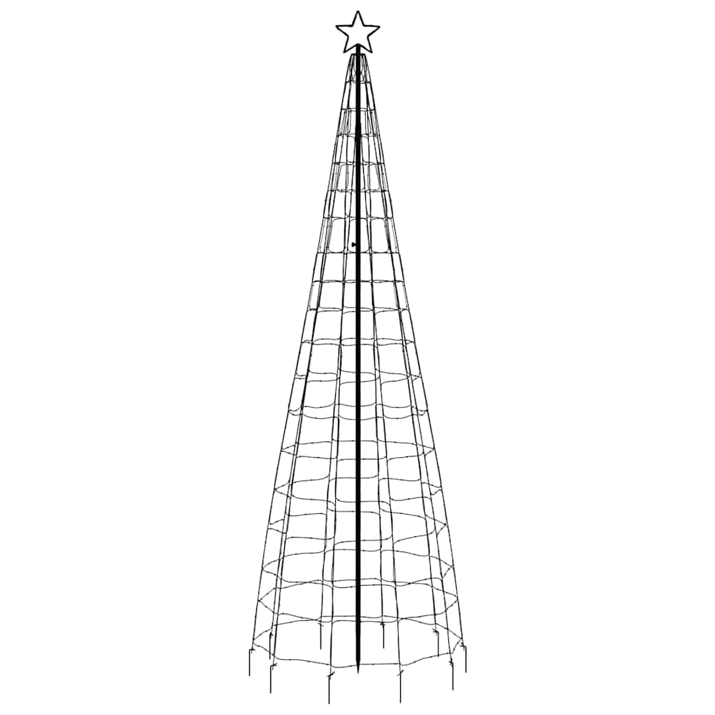 vidaXL LED Christmas Tree with Spikes 570 LEDs Cold White 300 cm