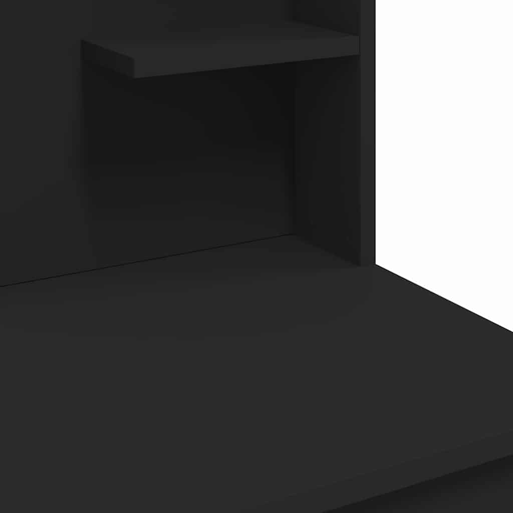 vidaXL Dressing Table with LED Lights Black 96x40x142 cm