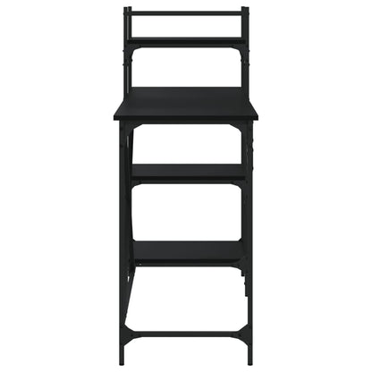 vidaXL Computer Desk with Shelves Black 120x47x109 cm