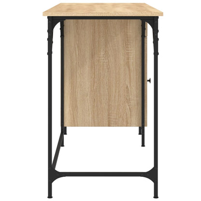 vidaXL Computer Desk Sonoma Oak 131x48x75 cm Engineered Wood