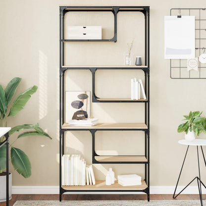 vidaXL Bookcase Sonoma Oak 81x36x176 cm Engineered Wood
