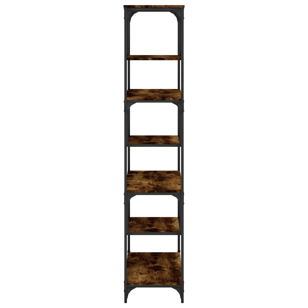 vidaXL Bookcase Smoked Oak 81x36x176 cm Engineered Wood