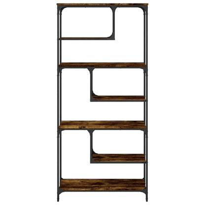 vidaXL Bookcase Smoked Oak 81x36x176 cm Engineered Wood