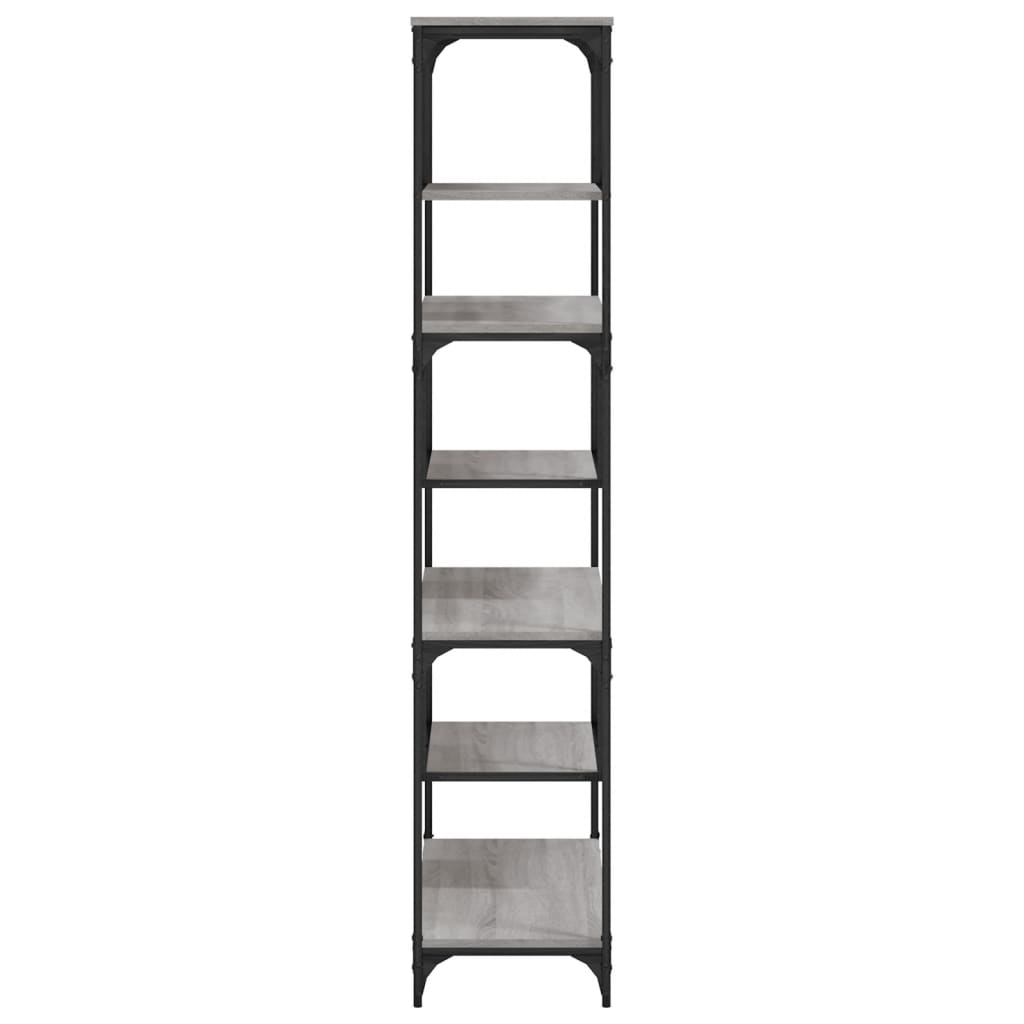 vidaXL Bookcase Grey Sonoma 81x36x176 cm Engineered Wood