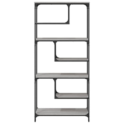 vidaXL Bookcase Grey Sonoma 81x36x176 cm Engineered Wood