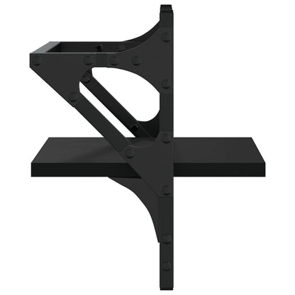 vidaXL Wall Shelves with Bars 2 pcs Black 30x25x30 cm