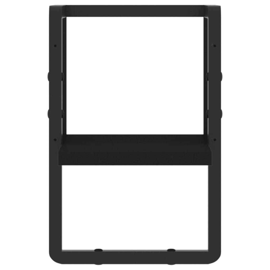 vidaXL Wall Shelf with Bar Black 20x25x30 cm