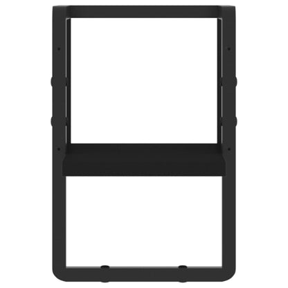 vidaXL Wall Shelf with Bar Black 20x25x30 cm