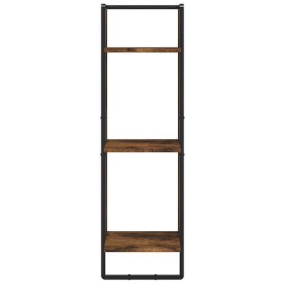 vidaXL 3-Tier Wall Shelf Smoked Oak 30x25x100 cm Engineered Wood