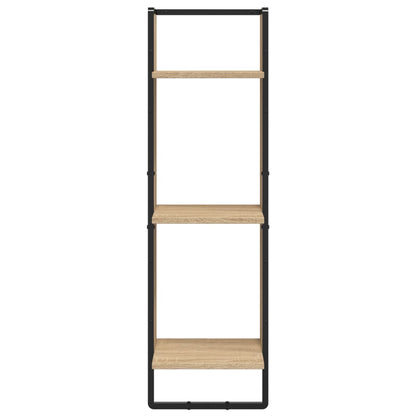 vidaXL 6 Piece Wall Shelf Set with Bars Sonoma Oak Engineered Wood