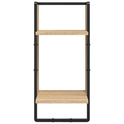 vidaXL 6 Piece Wall Shelf Set with Bars Sonoma Oak Engineered Wood