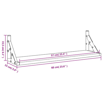 vidaXL Wall Shelves 2 pcs Sonoma Oak 60x15x15.5 cm