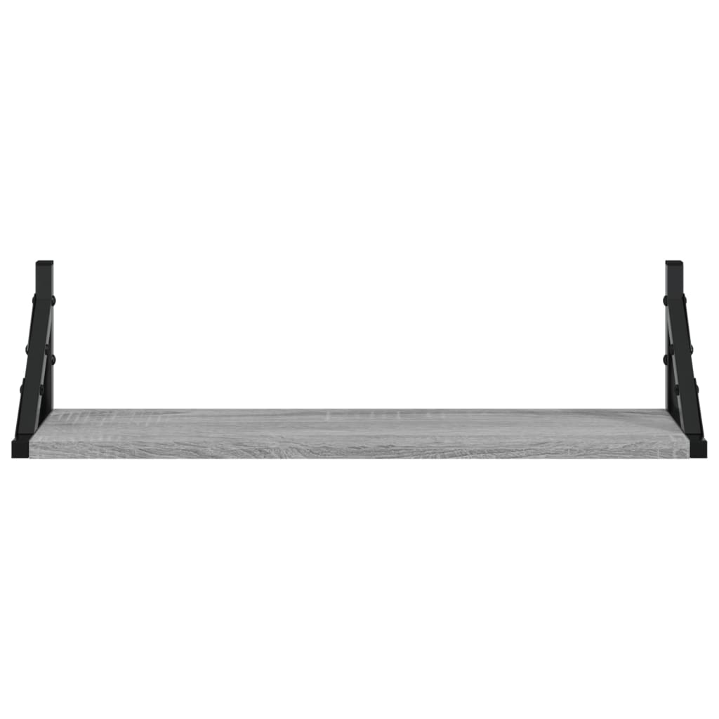 vidaXL Wall Shelves 2 pcs Grey Sonoma 60x15x15.5 cm