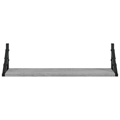 vidaXL Wall Shelves 2 pcs Grey Sonoma 60x15x15.5 cm