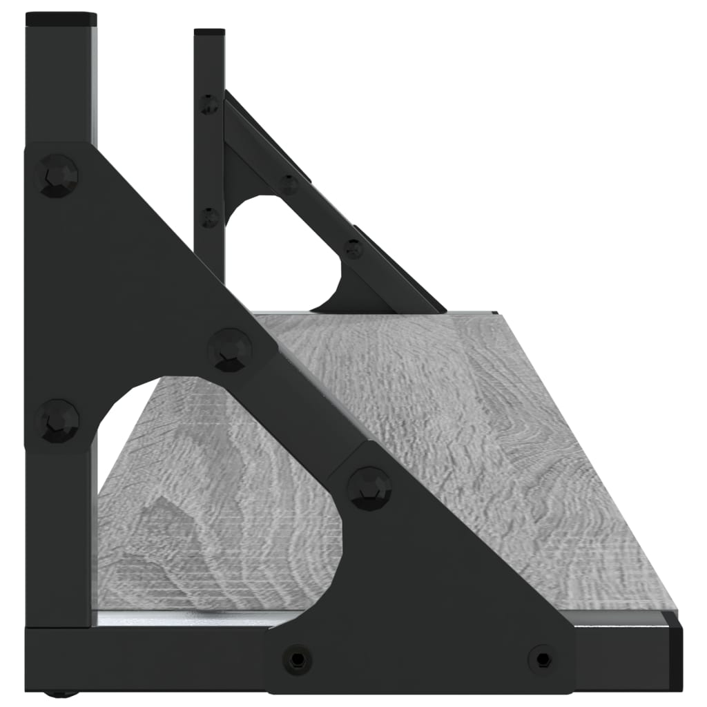 vidaXL Wall Shelves 2 pcs Grey Sonoma 60x15x15.5 cm