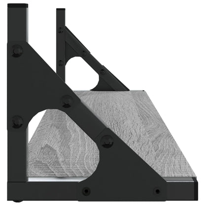 vidaXL Wall Shelves 2 pcs Grey Sonoma 60x15x15.5 cm