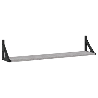 vidaXL Wall Shelves 2 pcs Grey Sonoma 80x15x15.5 cm Engineered wood