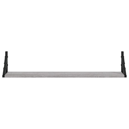 vidaXL Wall Shelves 2 pcs Grey Sonoma 80x15x15.5 cm Engineered wood