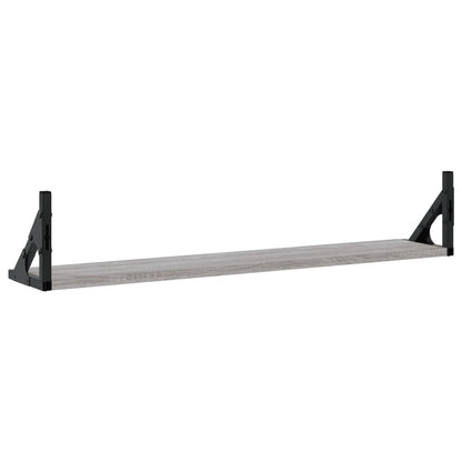 vidaXL Wall Shelves 2 pcs Grey Sonoma 80x15x15.5 cm Engineered wood