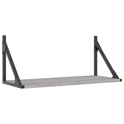 vidaXL Wall Shelves 2 pcs Grey Sonoma 60x25x25.5 cm Engineered wood