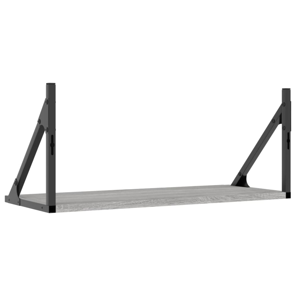 vidaXL Wall Shelves 2 pcs Grey Sonoma 60x25x25.5 cm Engineered wood