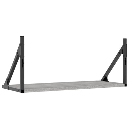 vidaXL Wall Shelves 2 pcs Grey Sonoma 60x25x25.5 cm Engineered wood
