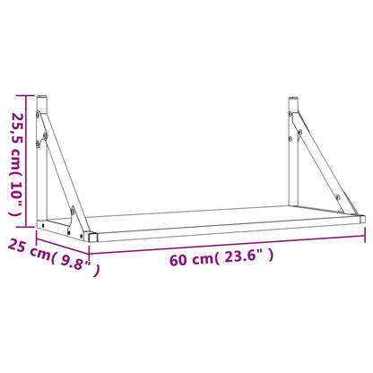 vidaXL Wall Shelves 2 pcs Grey Sonoma 60x25x25.5 cm Engineered wood