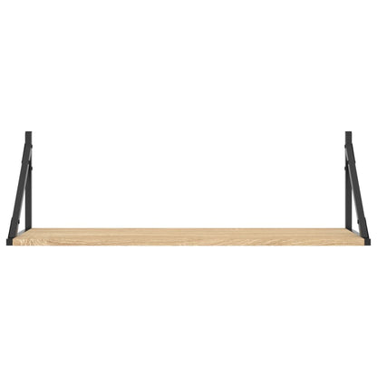 vidaXL Wall Shelves 2 pcs Sonoma Oak 80x25x25.5 cm Engineered wood