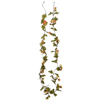 vidaXL Flower Garlands 6 pcs Sunset Red 215 cm