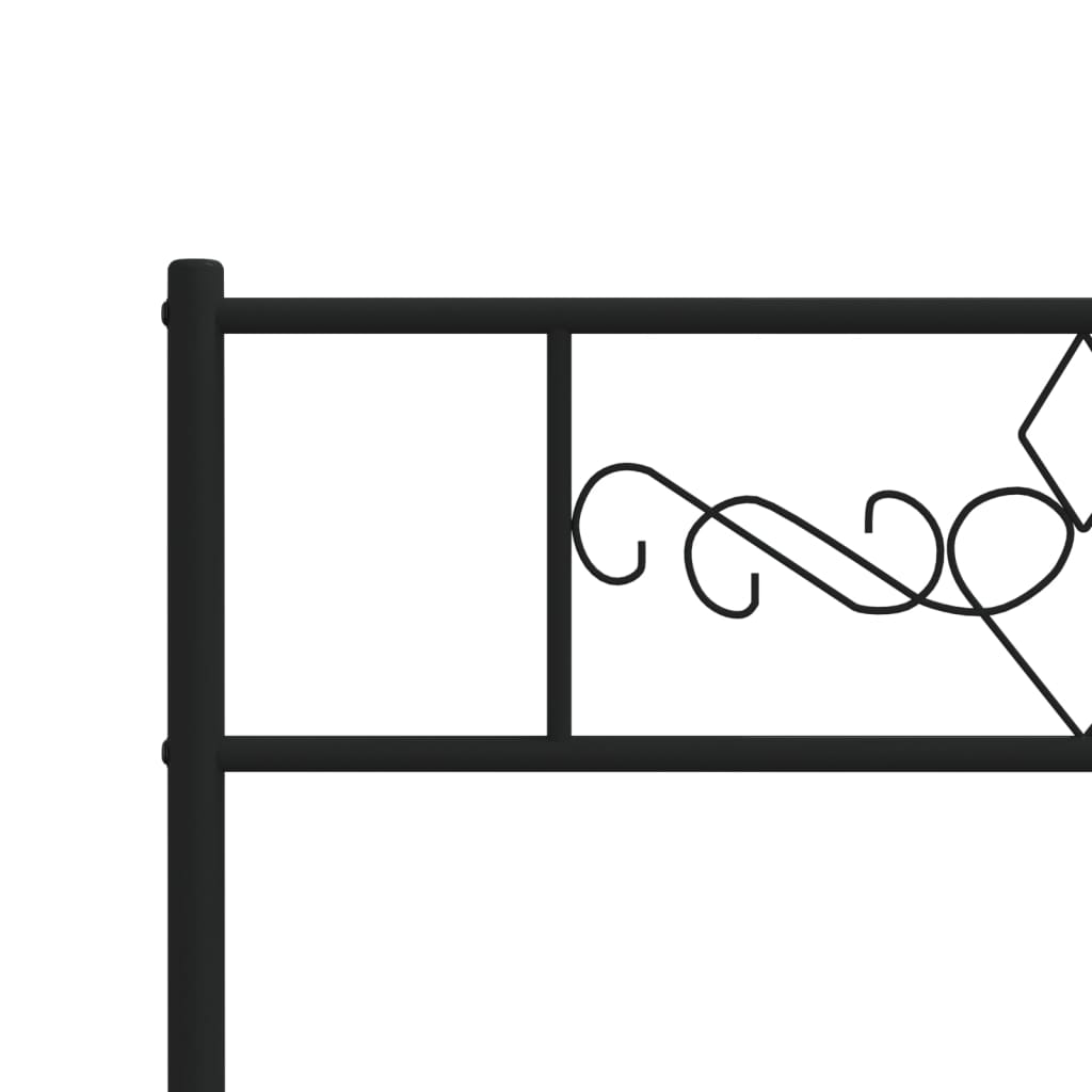 vidaXL Bed Frame | Black | Steel | 80x200 cm | Bed Frame | Rectangular | Modern
