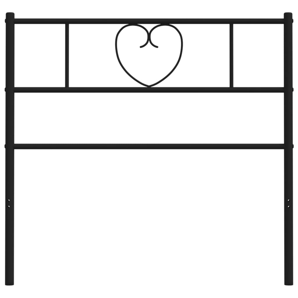 vidaXL Metal Replace Headboard Black 90 cm