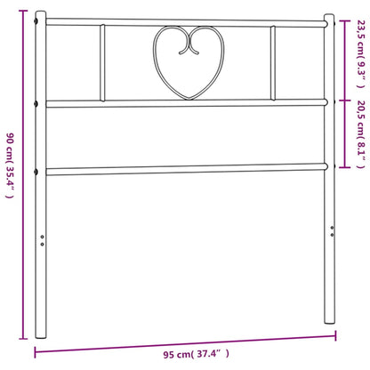 vidaXL Metal Replace Headboard Black 90 cm