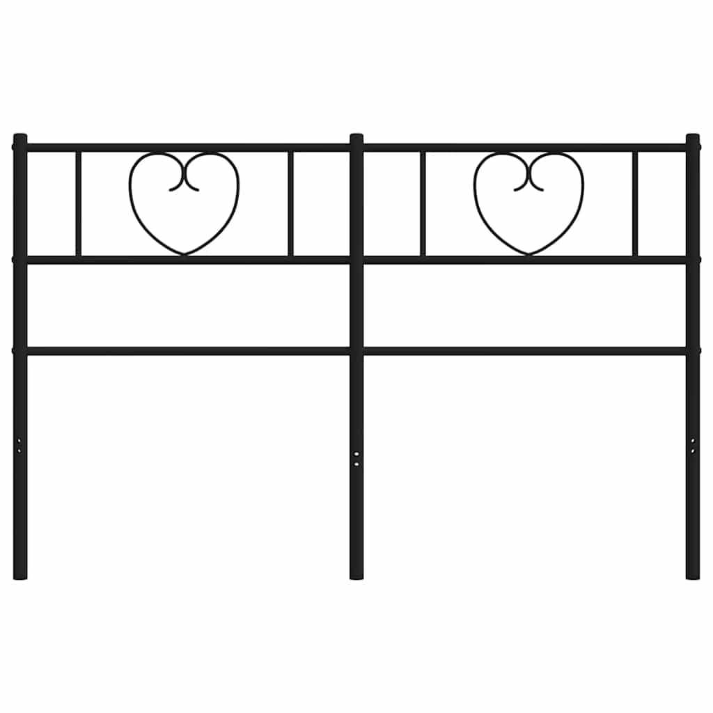 vidaXL Metal Replace Headboard Black 120 cm
