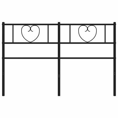 vidaXL Metal Replace Headboard Black 120 cm