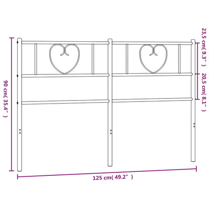 vidaXL Metal Replace Headboard Black 120 cm