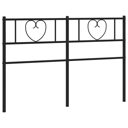 vidaXL Metal Replace Headboard Black 140 cm