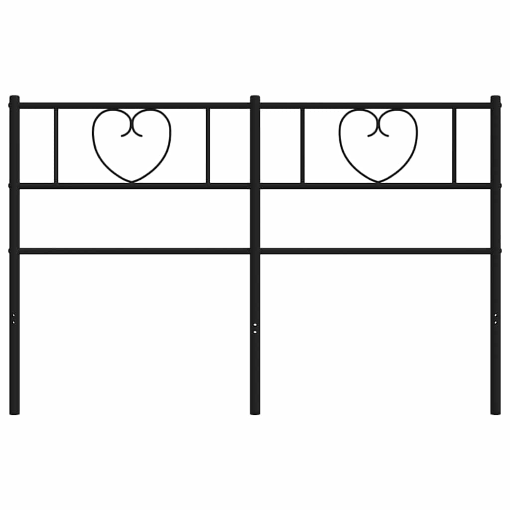 vidaXL Metal Replace Headboard Black 140 cm