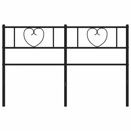 vidaXL Metal Replace Headboard Black 140 cm