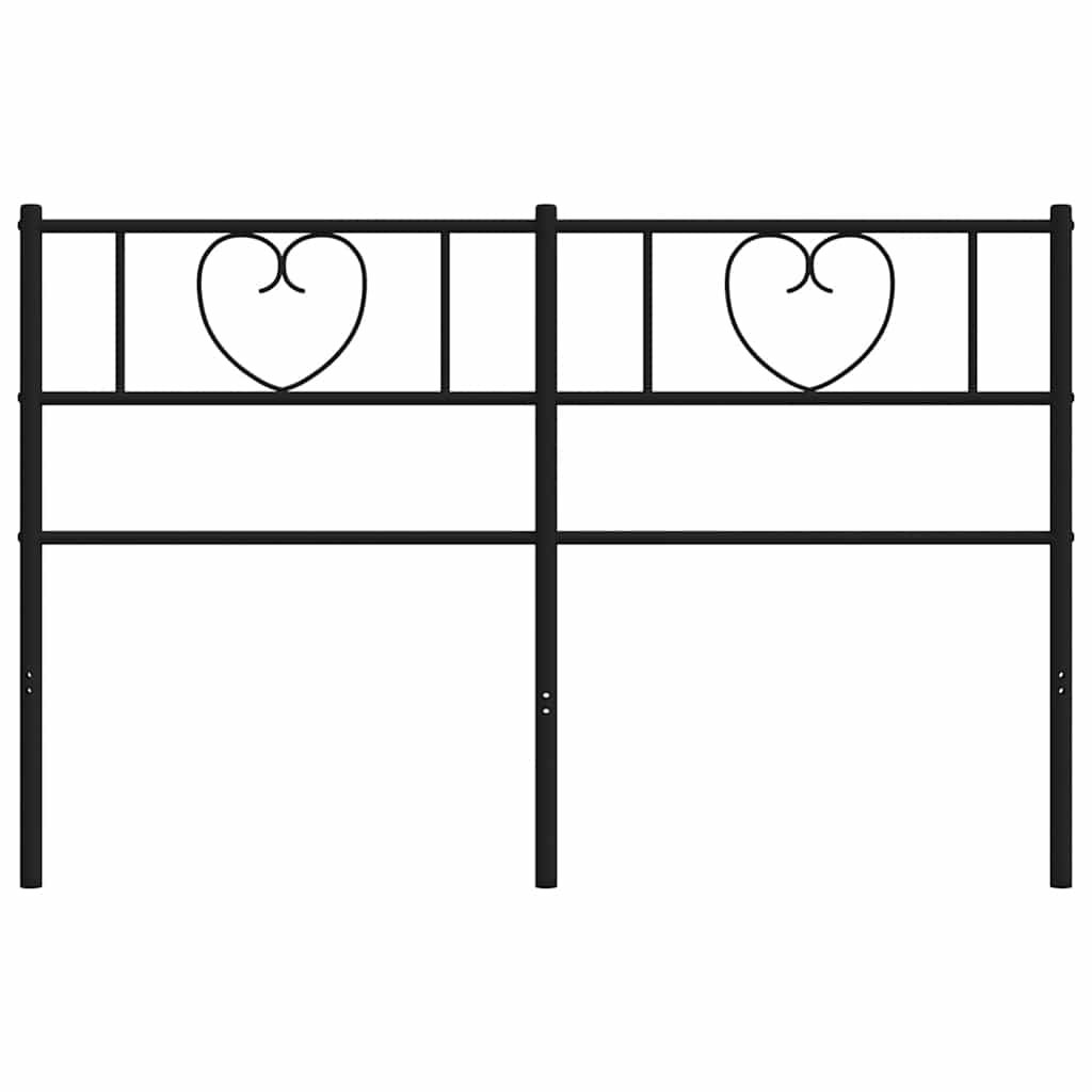 vidaXL Metal Replace Headboard Black 150 cm