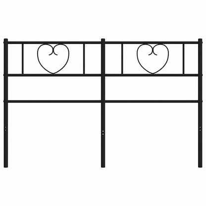 vidaXL Metal Replace Headboard Black 150 cm