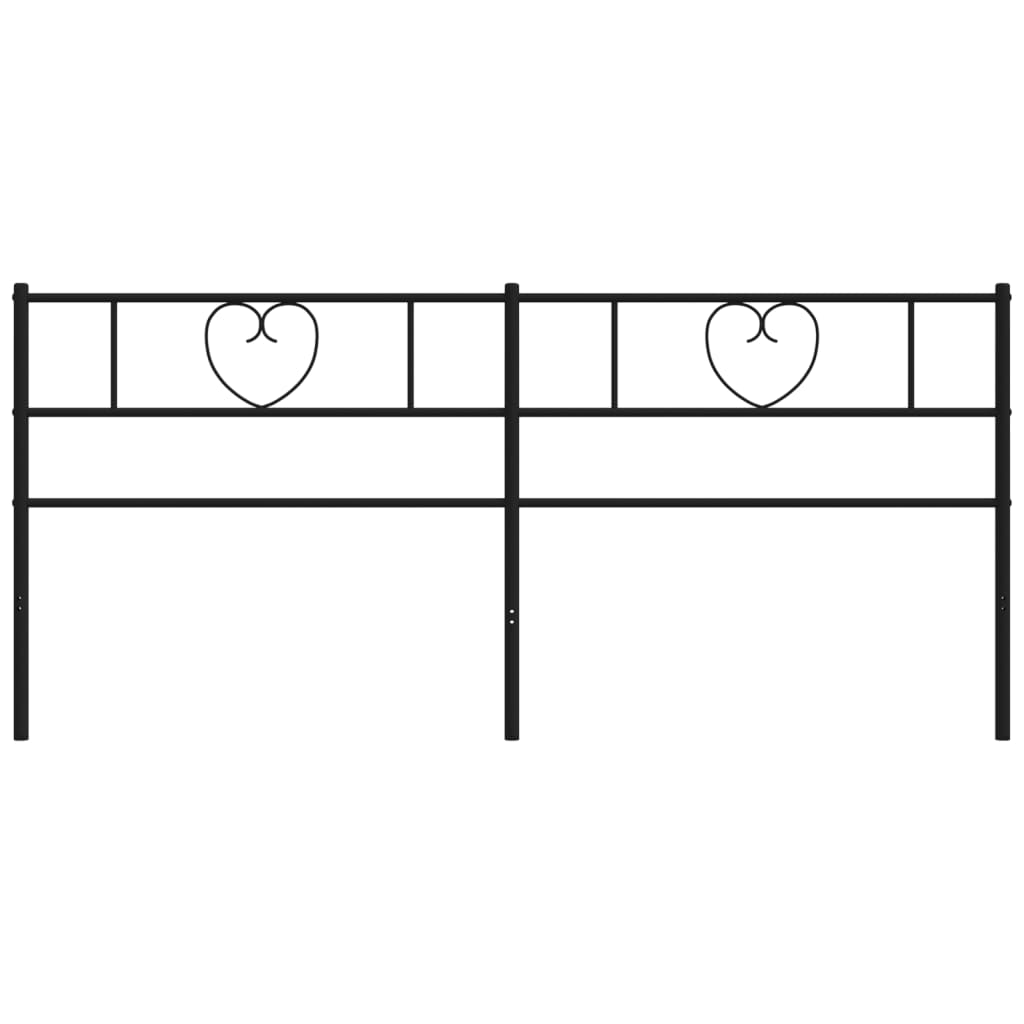 vidaXL Metal Replace Headboard Black 180 cm