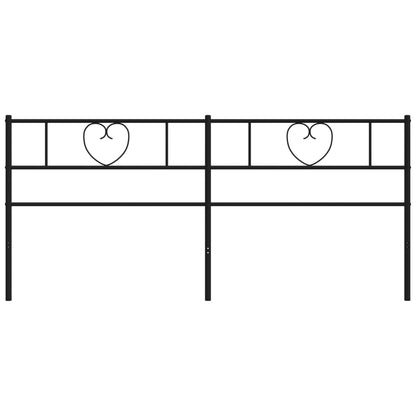 vidaXL Metal Replace Headboard Black 180 cm