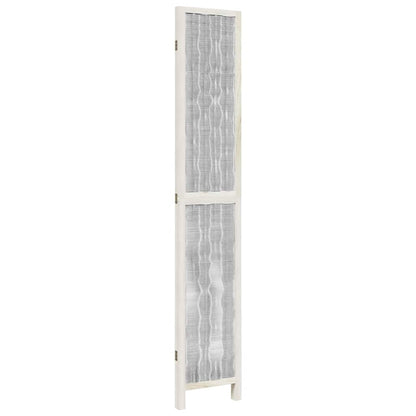 vidaXL Room Divider 3 Panels White Solid Wood Paulownia