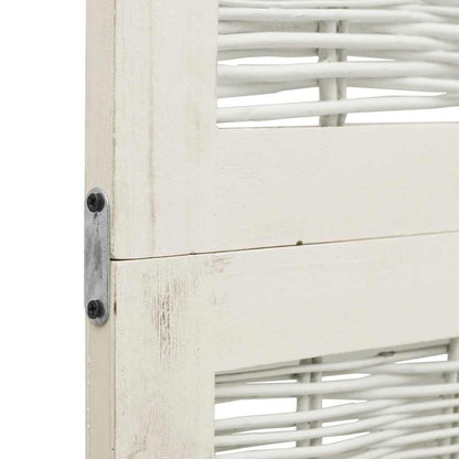 vidaXL Room Divider 3 Panels White Solid Wood Paulownia