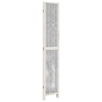 vidaXL Room Divider 4 Panels White Solid Wood Paulownia