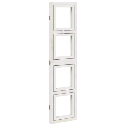 vidaXL Room Divider 3 Panels White Solid Wood Paulownia